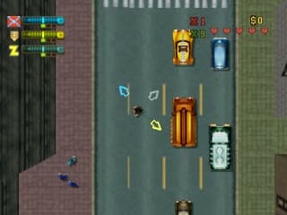GTA 2 PS1 - strzelanina miedzy gangami
