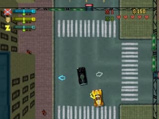 GTA 2 PS1 - przejazd przez centrum