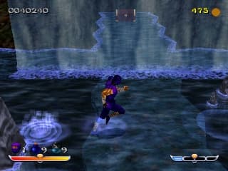 Ninja Shadow of Darkness PS1 - przeciwnicy dystansowi